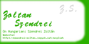zoltan szendrei business card