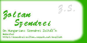 zoltan szendrei business card